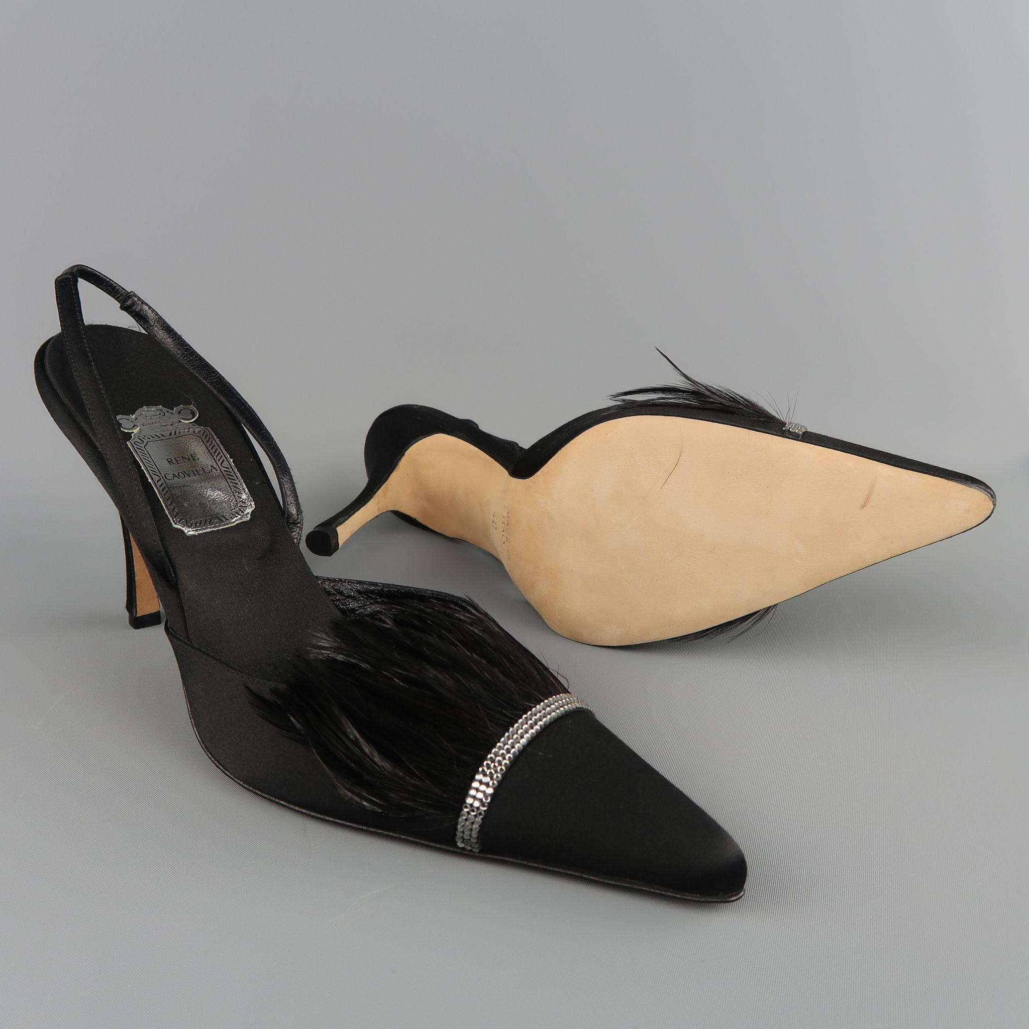 feather designer heels