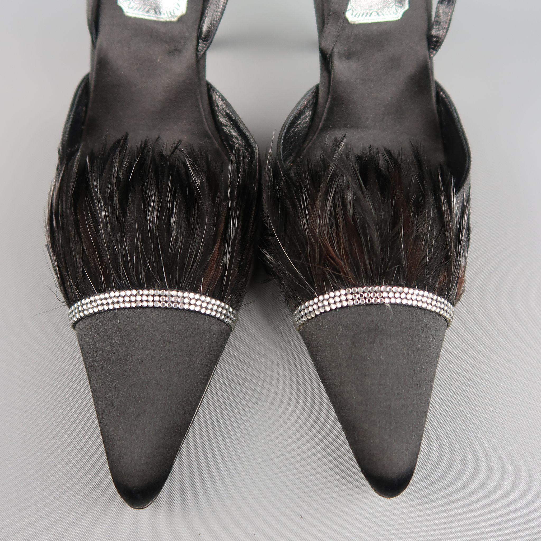 designer feather heels