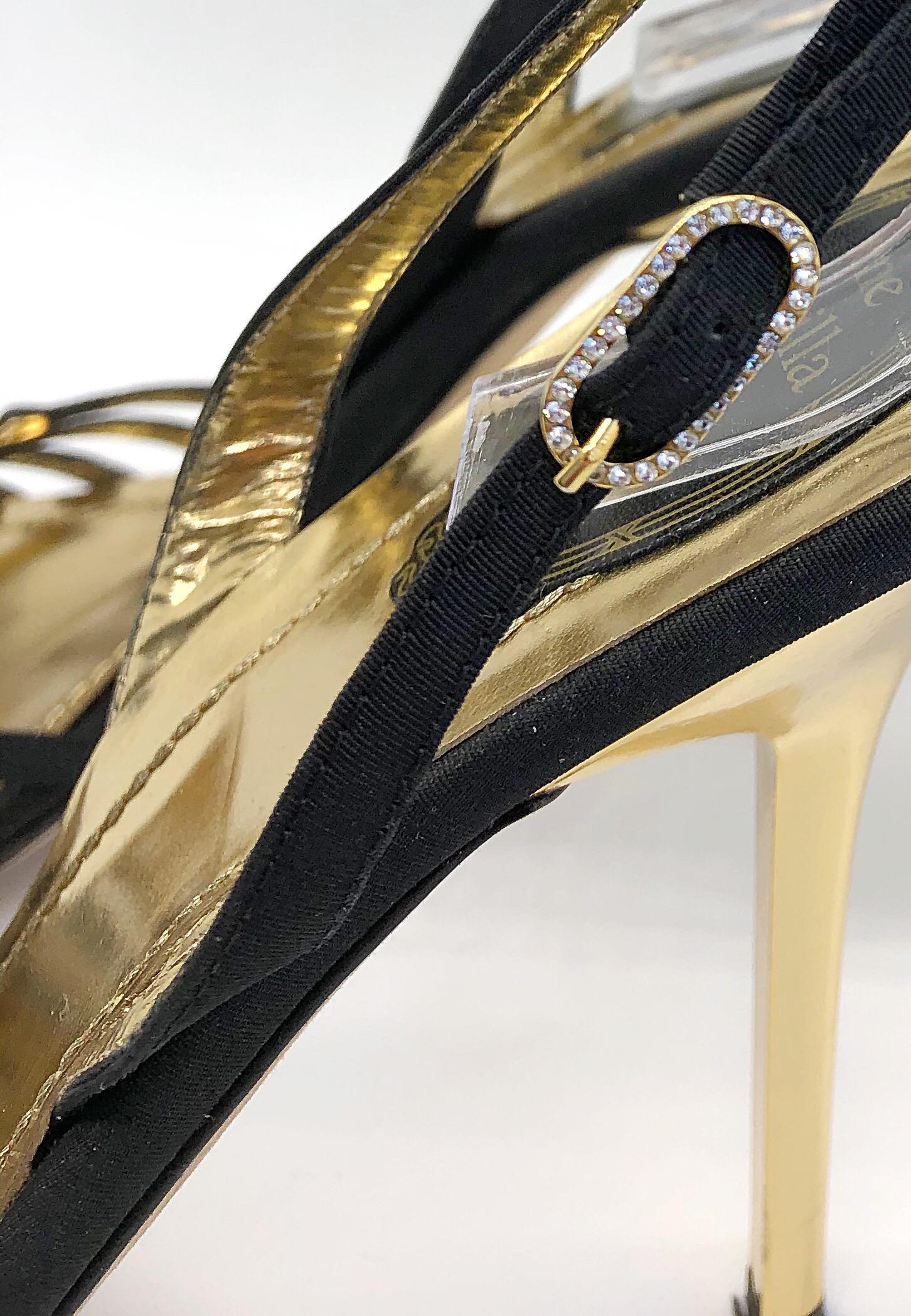 gold rhinestone shoes