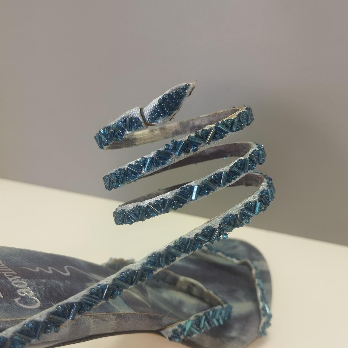 Gris René Caovilla Sandales en serpent IT 37.5 en vente