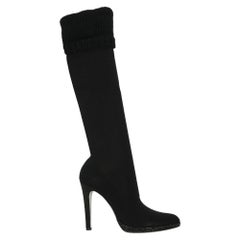 Rene Caovilla Woman Boots Black Wool IT 40