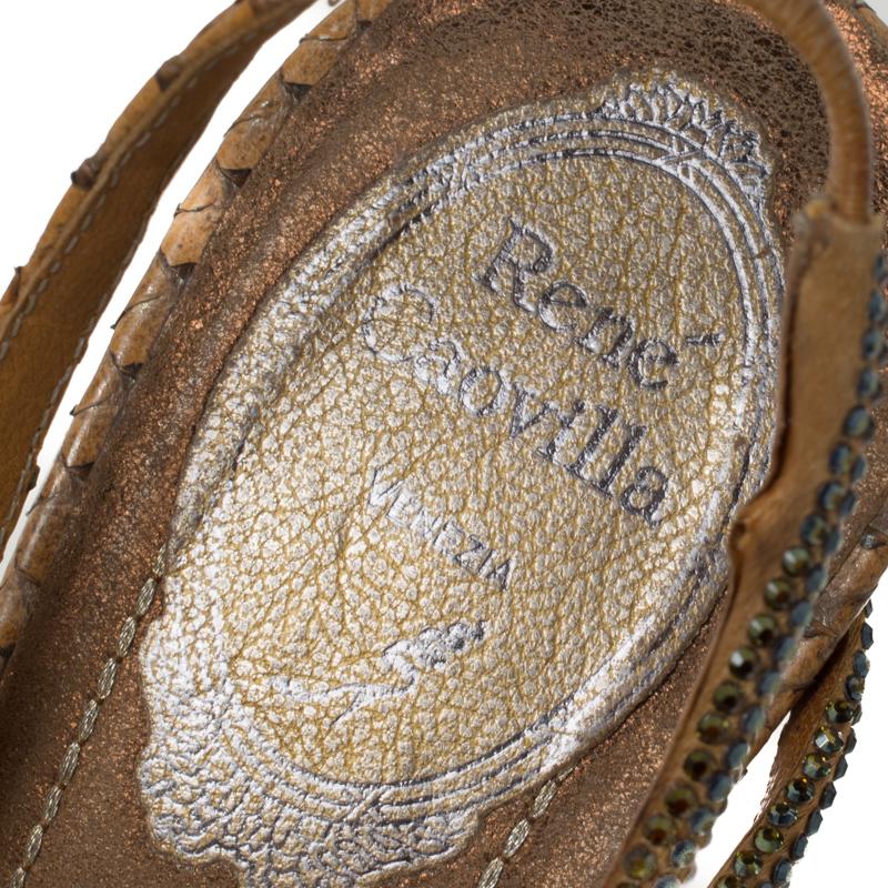 brown rene caovilla sandals
