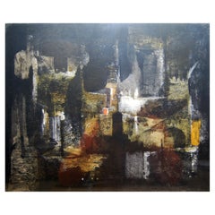 René Carcan (1925-1993) Aquatintaradierung, Künstlerabzug, Titel "Illumination".