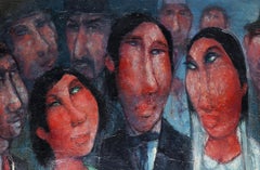 Hochzeit, Folk Art Ölgemälde von Rene Cazassus