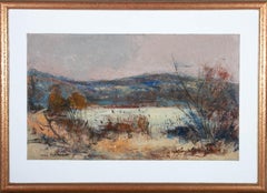 Rene Charles Bellanger (1895-1964) - Peinture à l'huile du milieu du 20e siècle, paysage rural