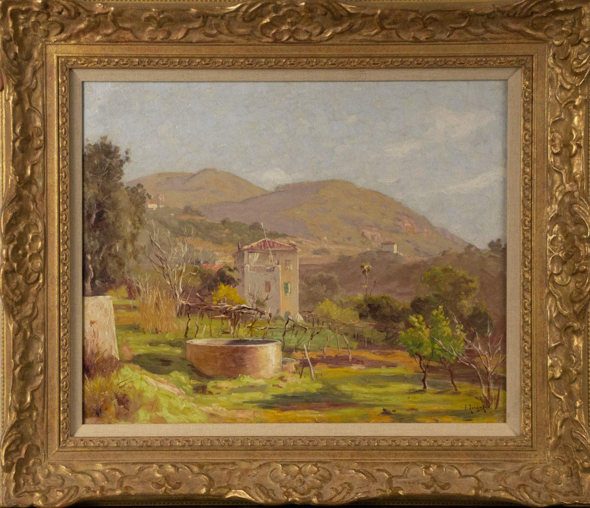 Landscape Painting René Charles Edmond His - Paysage de montagne, Col de Villefranche, sud de la France