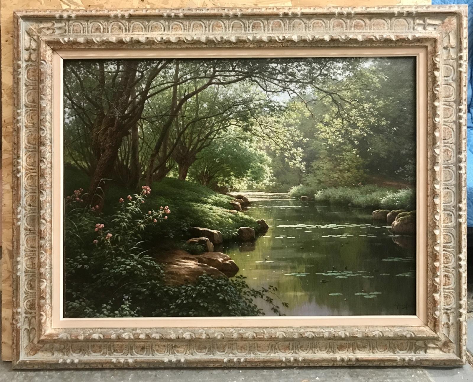 Rene His - Paisaje fluvial - Painting de René Charles Edmond His