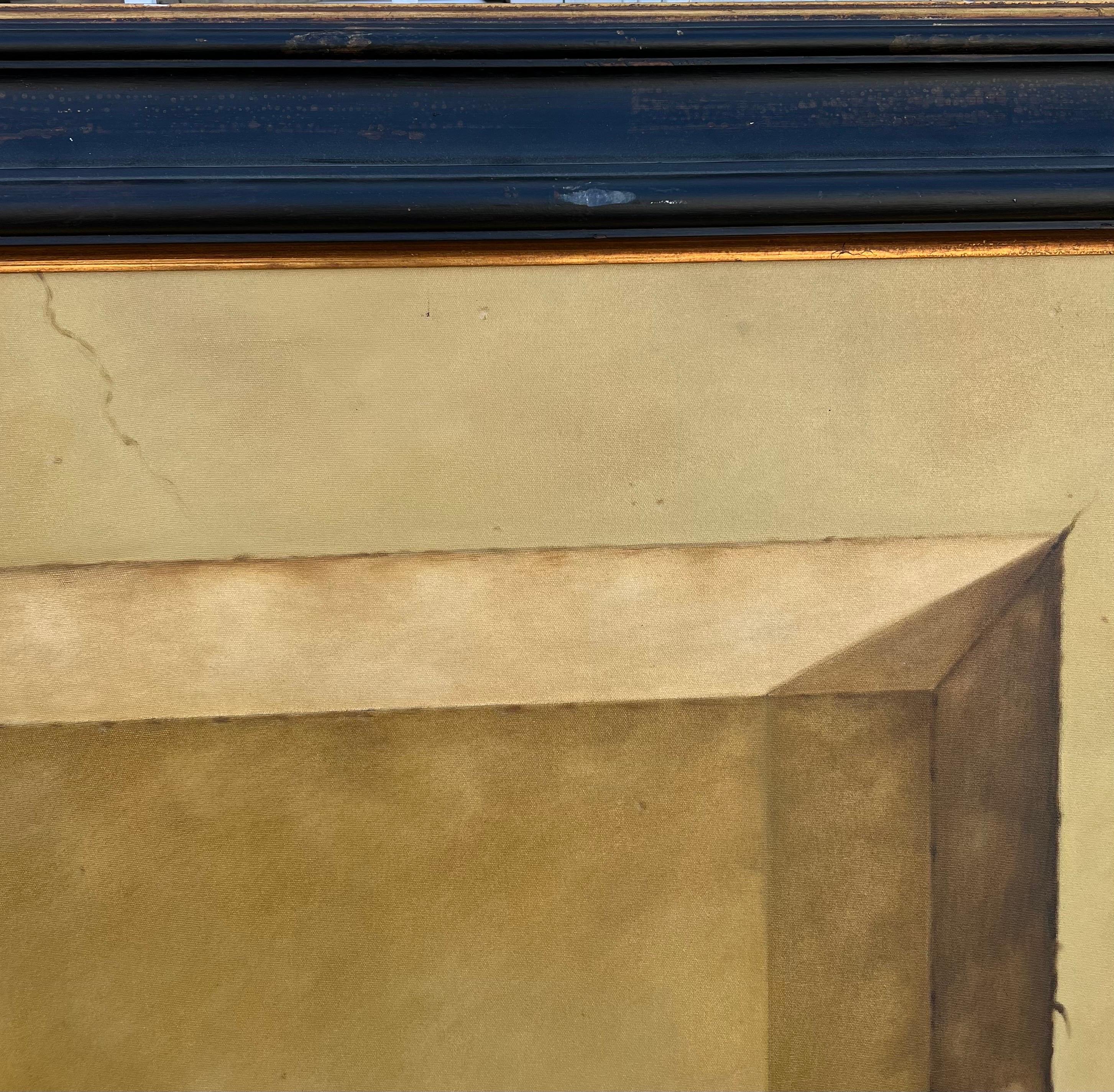 Large Trompe L'oeil Oil Painting Rene Chavelle Belgian Photo Realist Peppers For Sale 8
