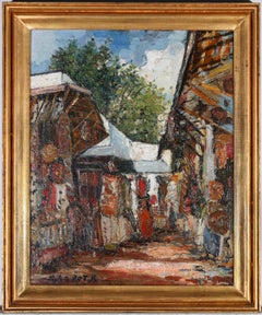 Rene Clarot (1882-1972) - Early 20th Century Oil, Streets of Tunis