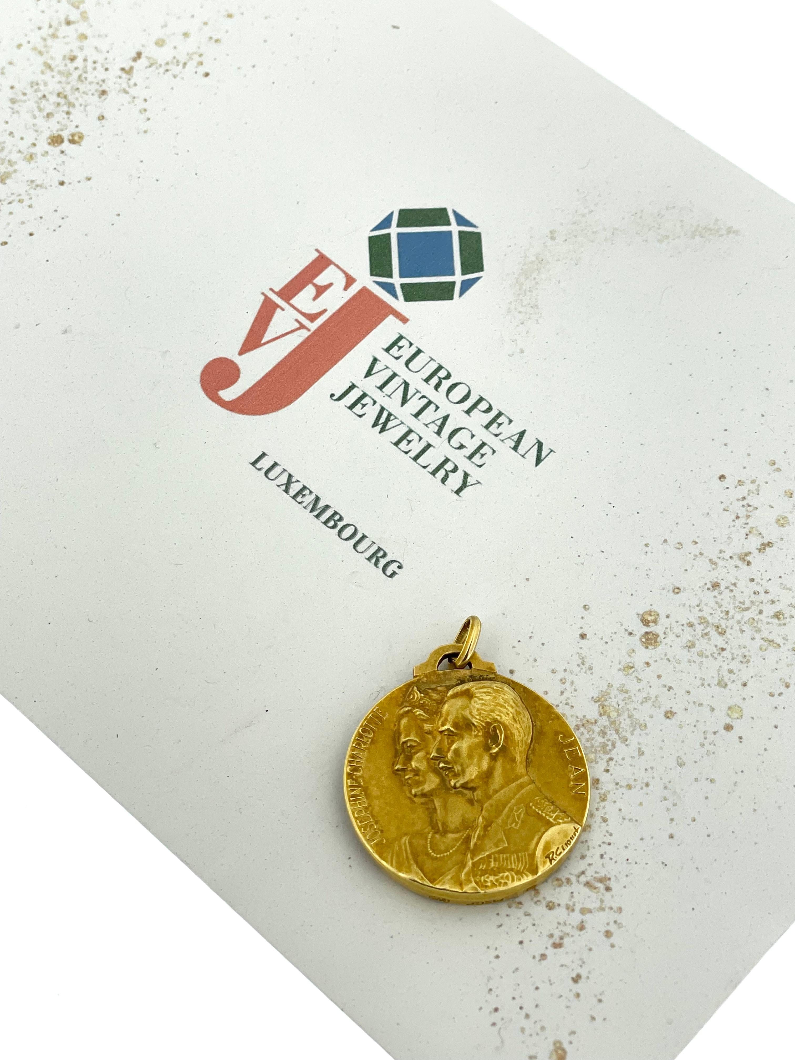 René Cliquet Gold Medal Pendant 