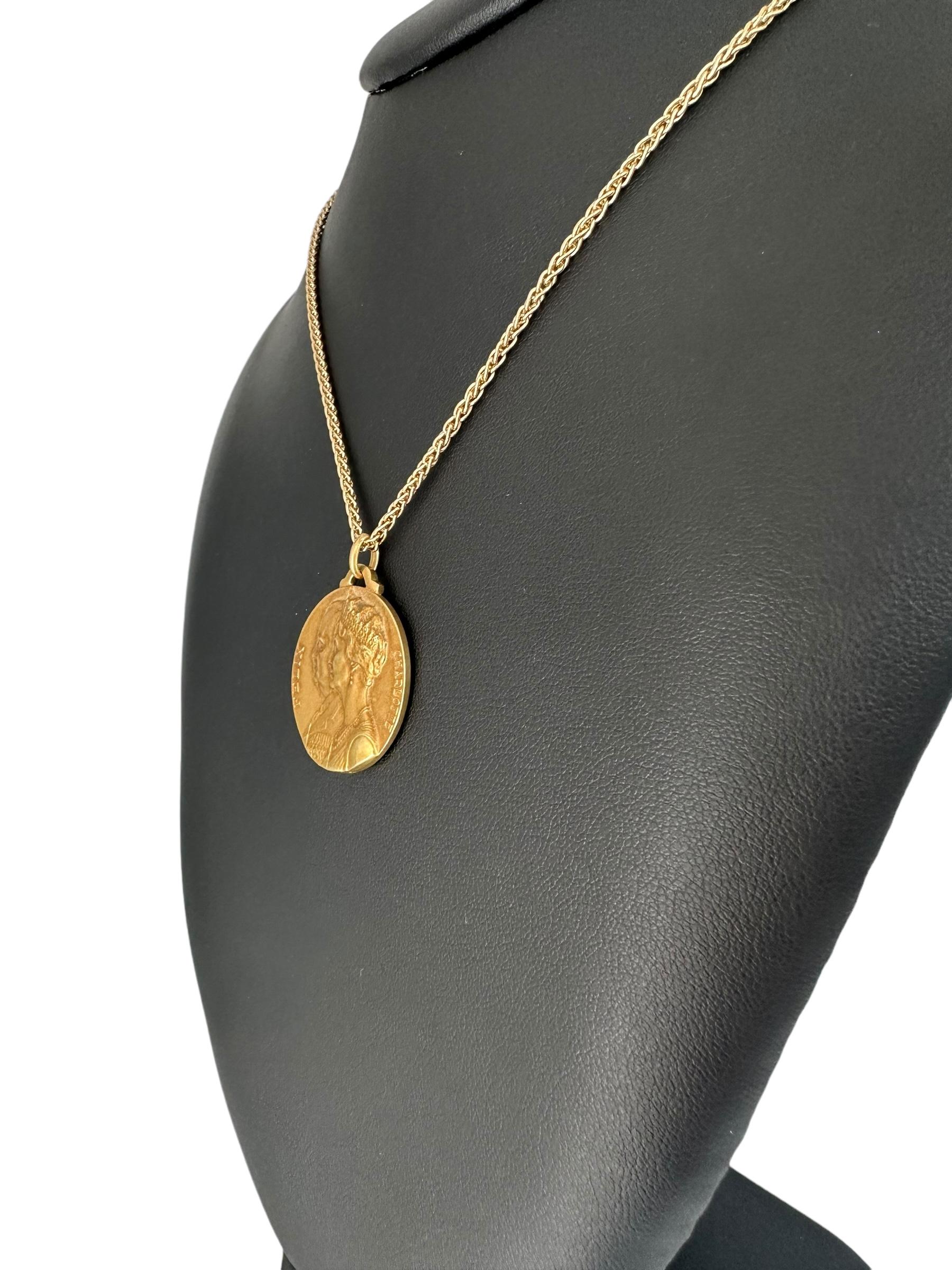 René Cliquet Gold Medal Pendant 