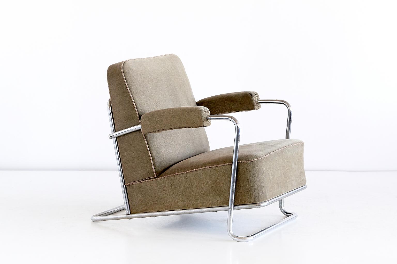 Bauhaus René Coquery B251 Lounge Chair for Thonet Frères, 1930