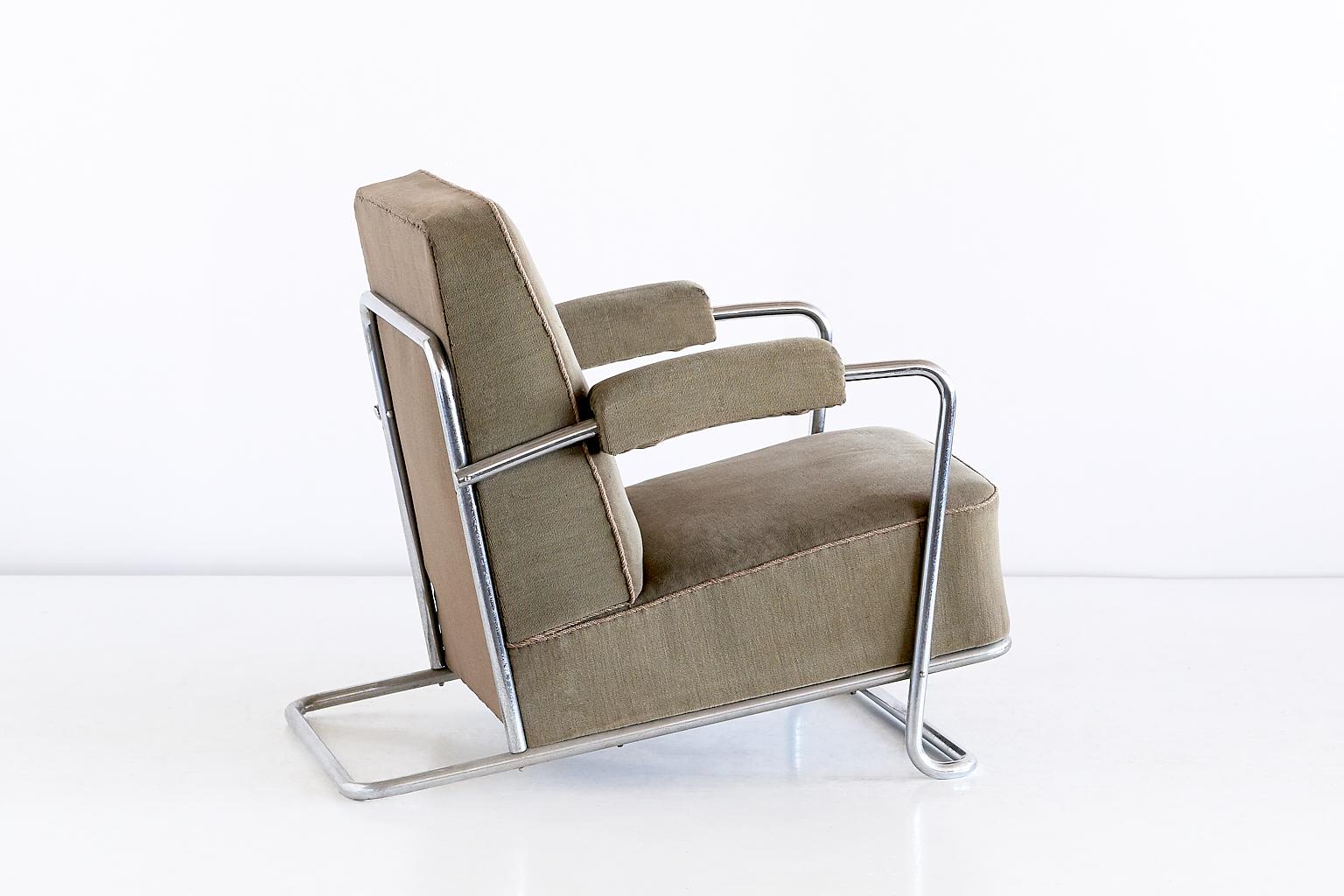 Welded René Coquery B251 Lounge Chair for Thonet Frères, 1930