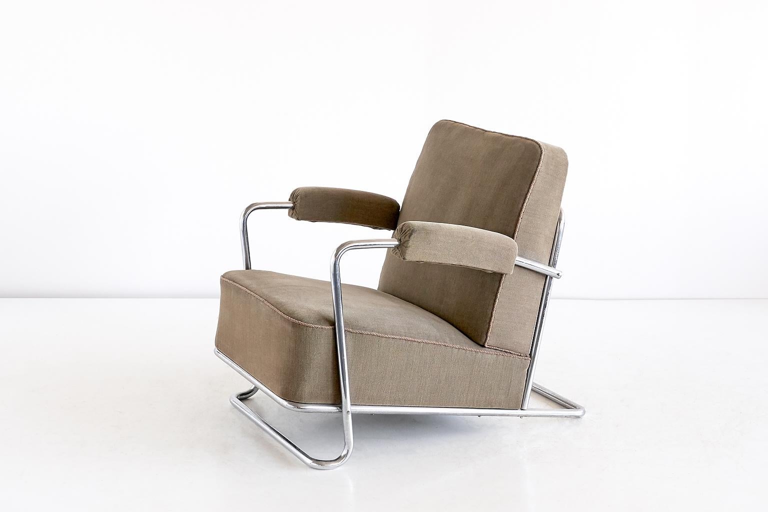 Mid-20th Century René Coquery B251 Lounge Chair for Thonet Frères, 1930