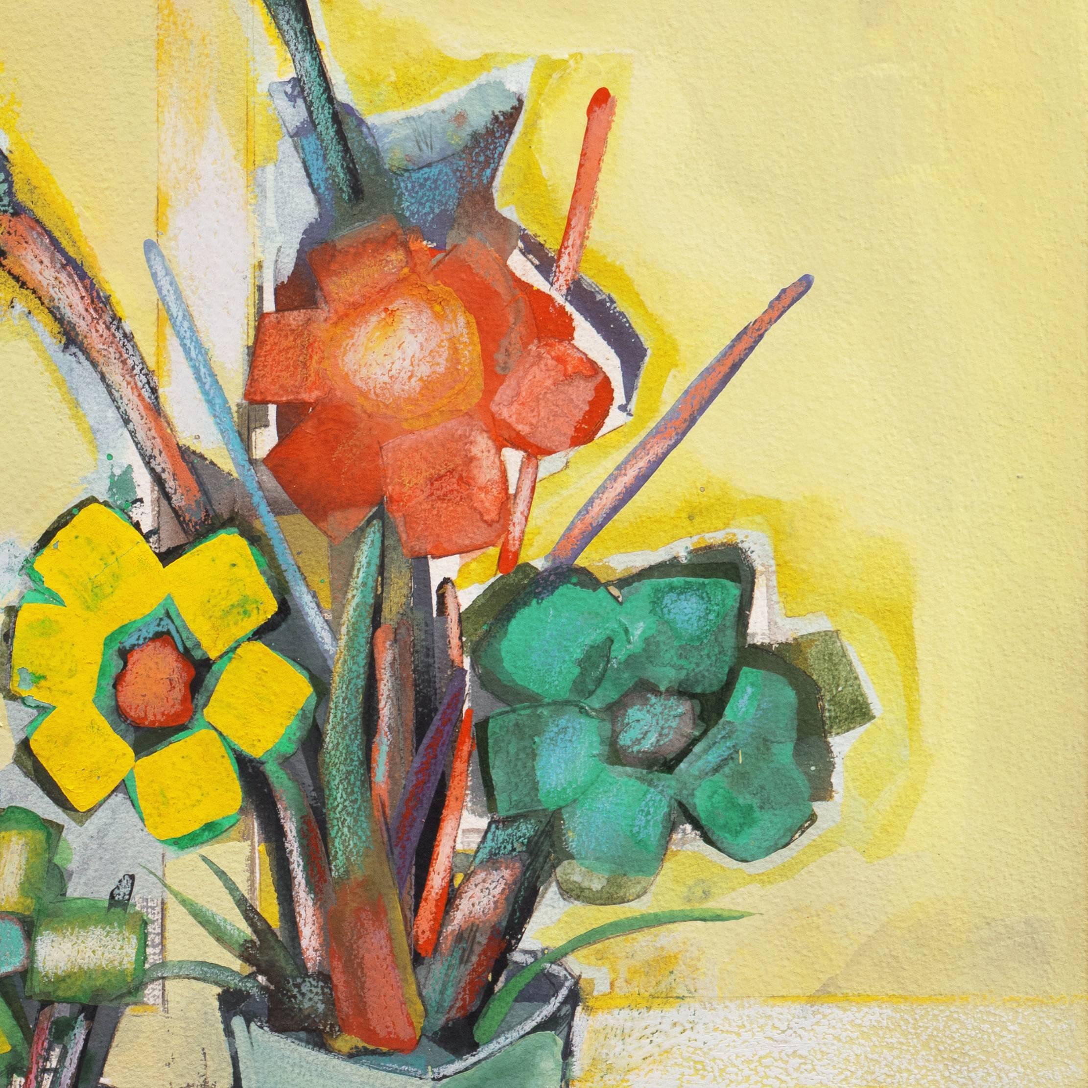  'Still Life of Flowers', Post Impressionist, Paris Salon, Ecole des Beaux Arts 2