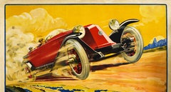 Original Antique Advertising Poster Renault Type 45 Classic Car Model Auto Art