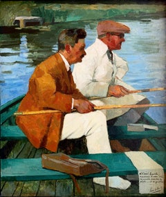 Une mémorable partie de pêche" par René De Pauw (1887 - 1946)