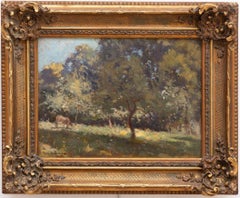 Rene Debraux - Countryside of France, antique original oil on canvas, René Debraux (1868-1938) Countryside of France, antique original oil on canvas, René Debraux (1868-1938)