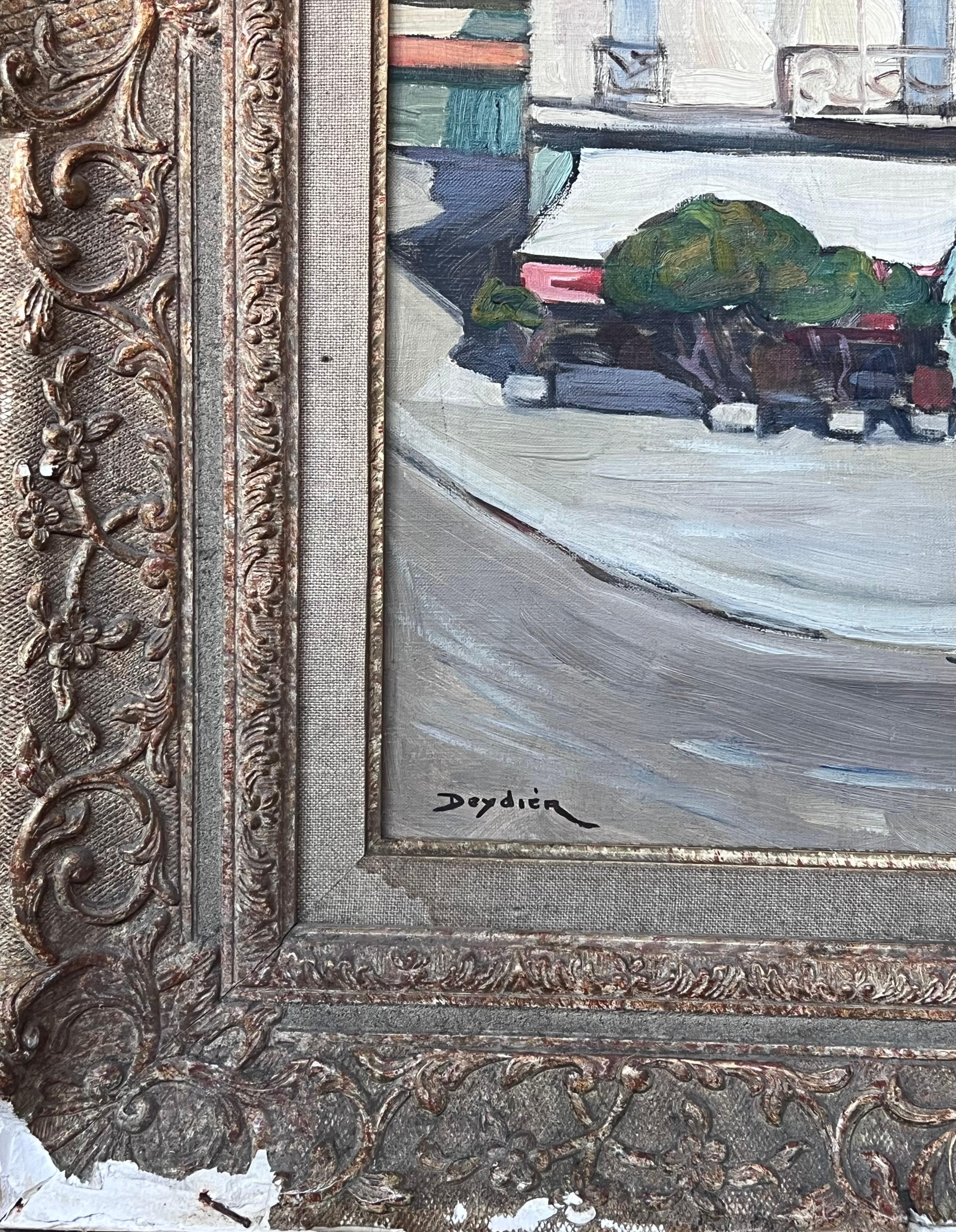 Peinture à l'huile post-impressionniste française des années 1930 à Menton, dans le sud de la France en vente 2