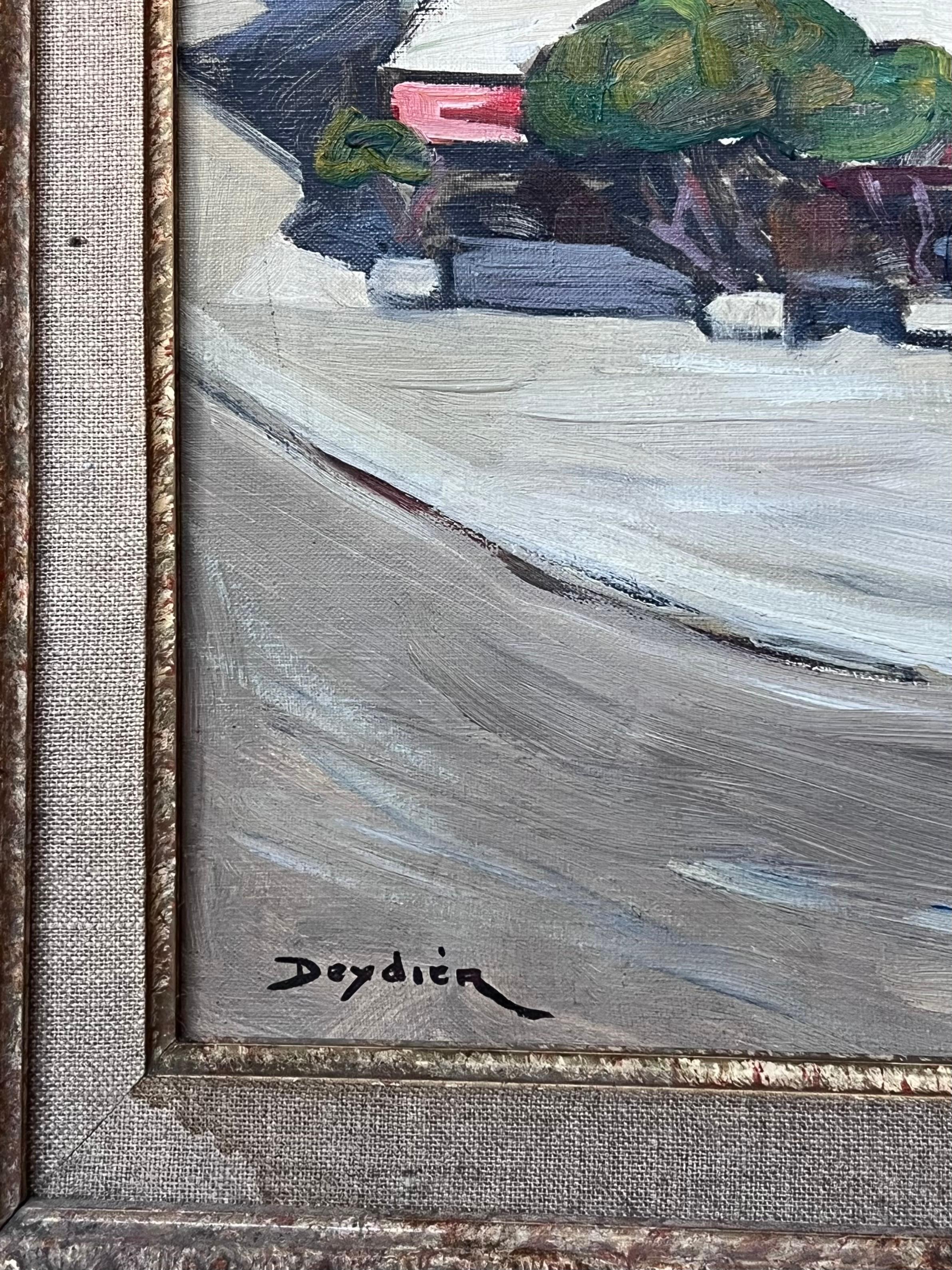 Peinture à l'huile post-impressionniste française des années 1930 à Menton, dans le sud de la France en vente 3