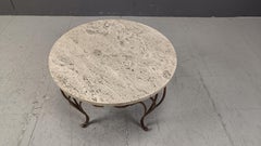 René Drouet attributed gilt metal coffee table, 1940s