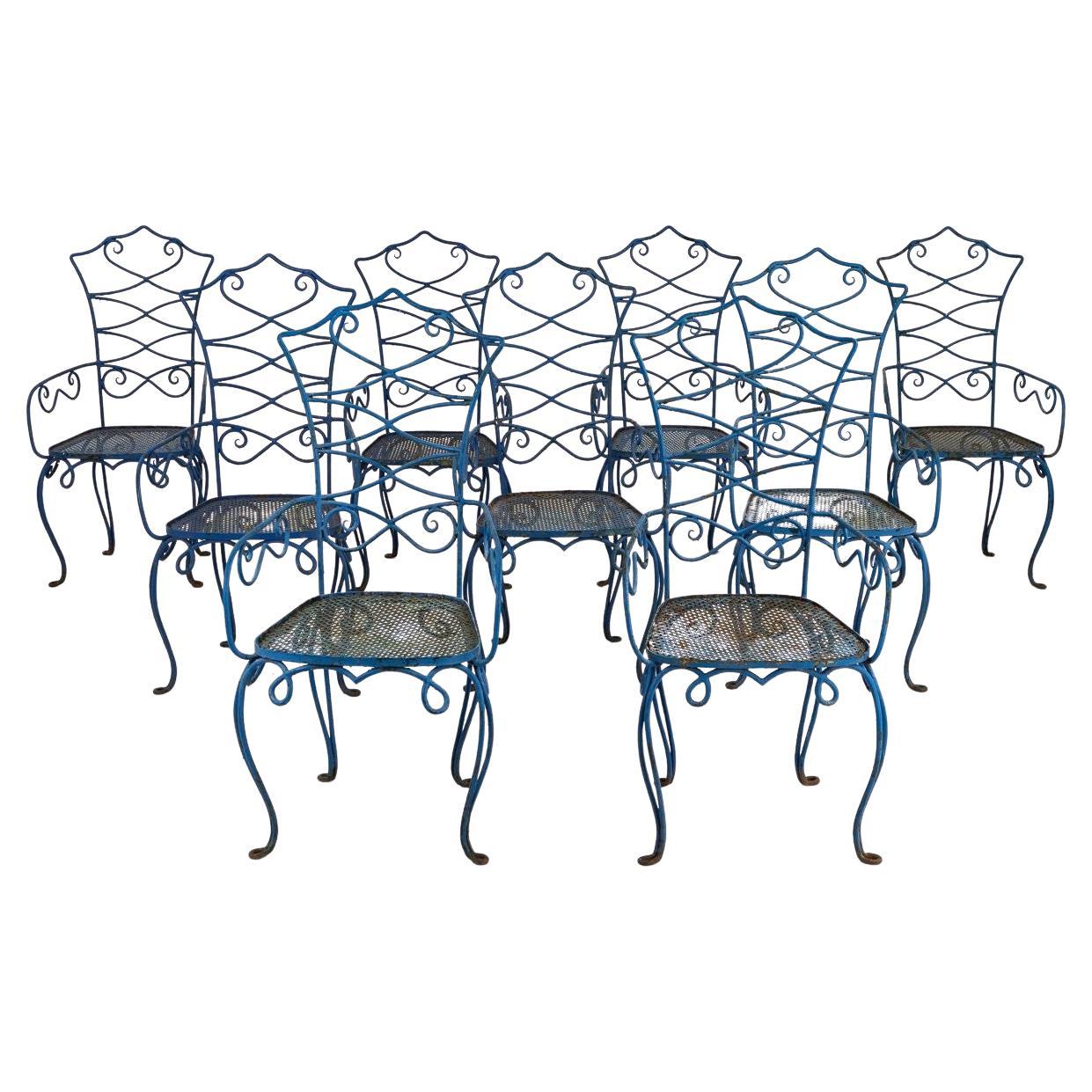 French ThreePiece Bistro Set with 19th Century Chairs at 1stDibs