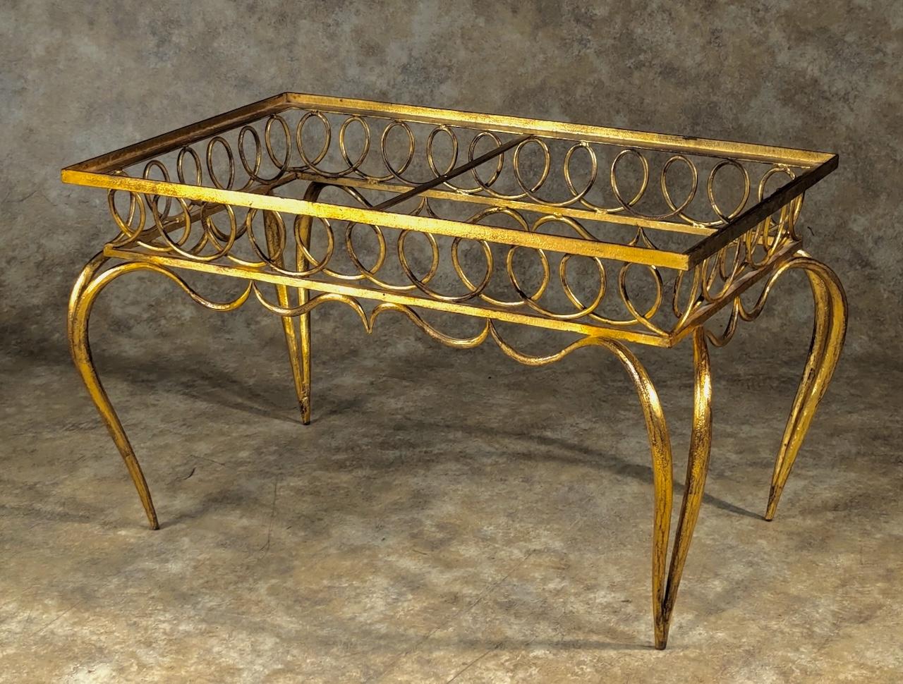 Forgé Table basse ou d'appoint Rene Drouet des années 40 en vente