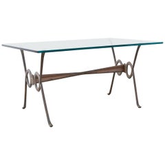 Rene Drouet Style French Bronze Coffee Cocktail Table
