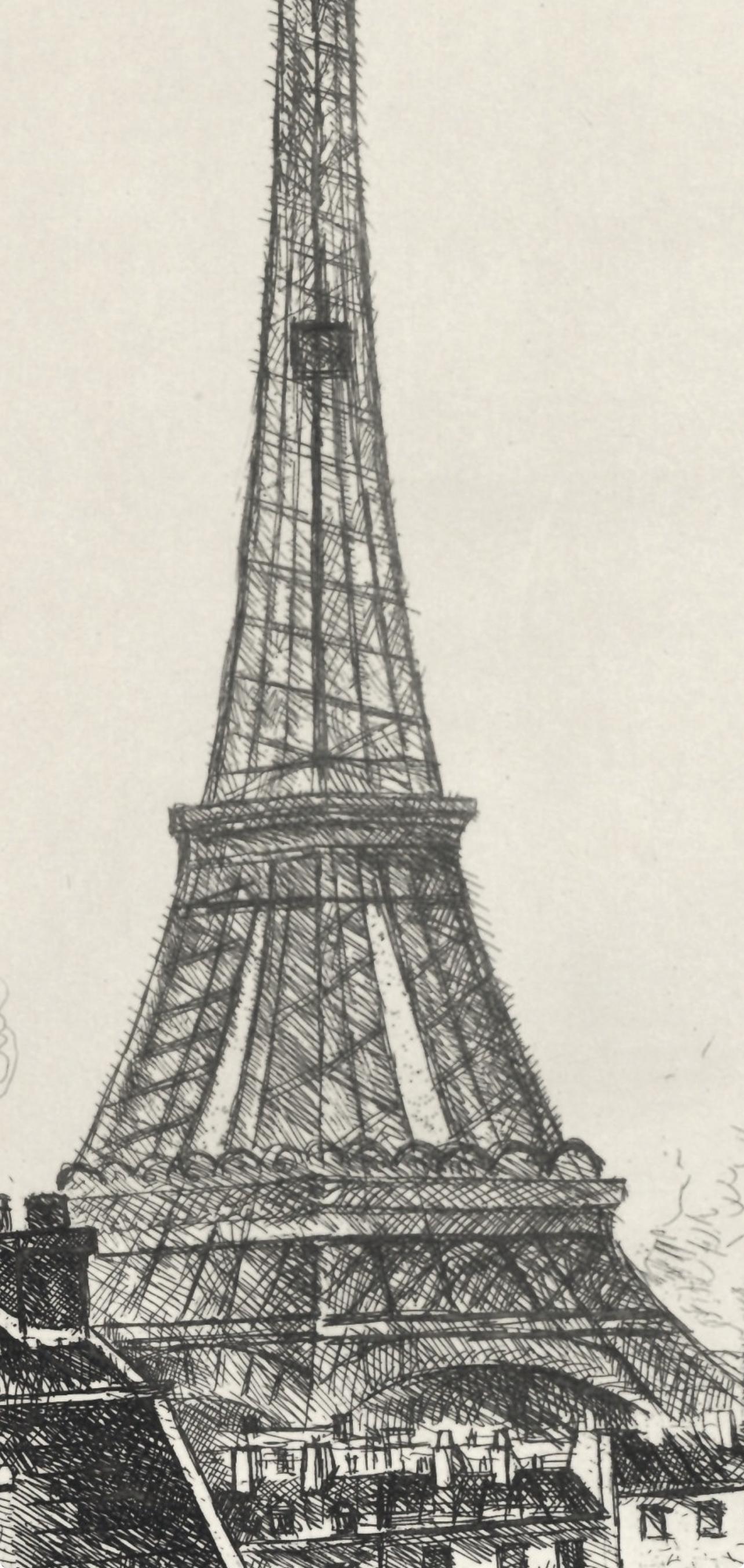 Etching on vélin Canson et Montgolfier paper. Unsigned and unnumbered, as issued. Good condition. Published by L'Imprimerie Daragnès, Paris; printed by Jean Gabriel Daragnès, Paris, July 14, 1937. Notes: From the folio, A La gloire à Paris, 1937.