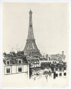 "Le Champ de Mars" original etching