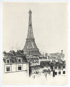 "Le Champ de Mars" Original-Radierung