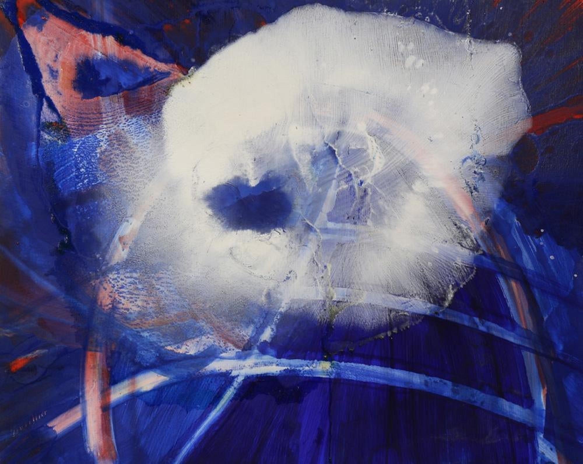 Arc en Ciel Abstrakter Expressionist Französisch Ölgemälde Nouvelle École d'Paris – Painting von Rene Duvillier