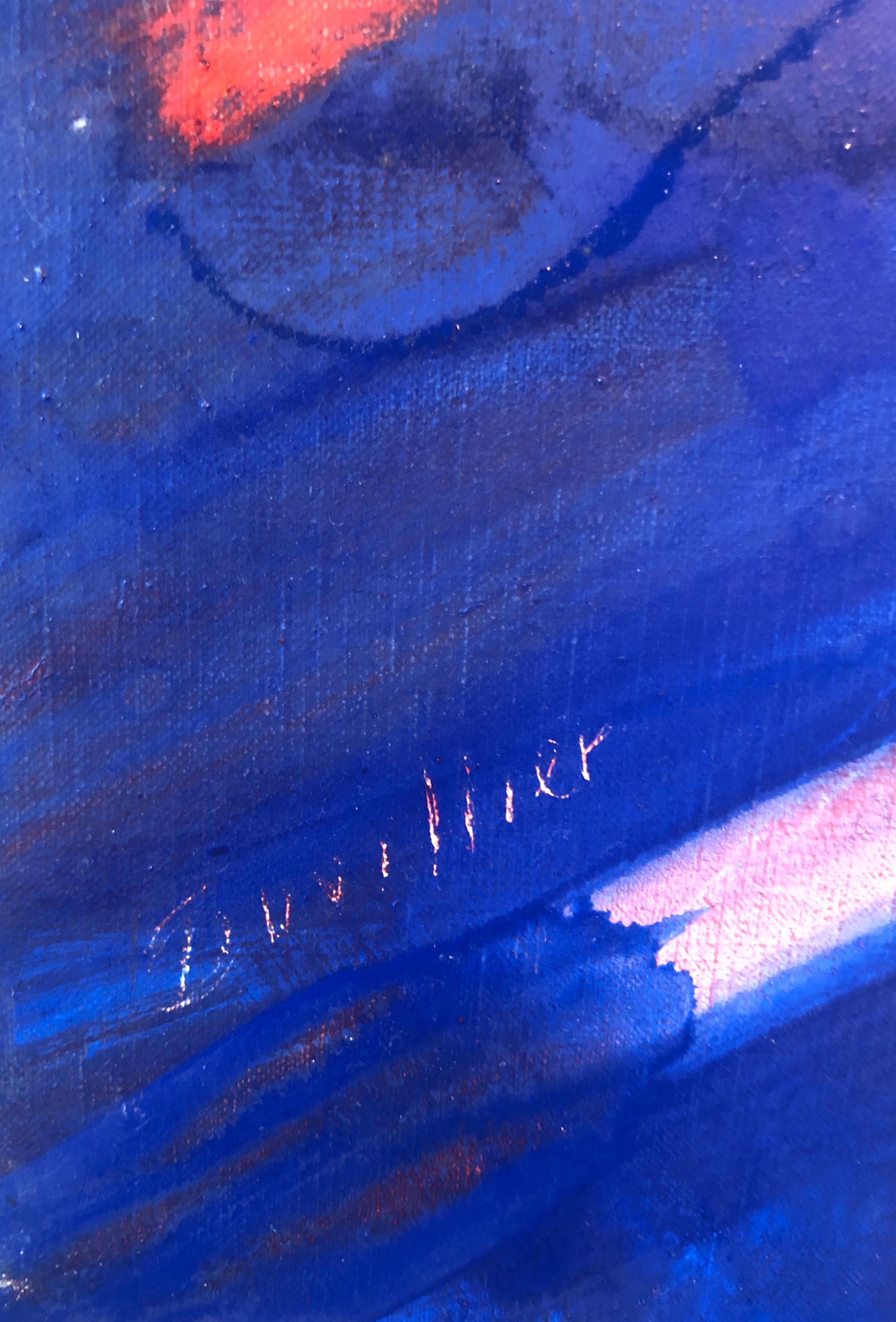 Arc en Ciel Abstrakter Expressionist Französisch Ölgemälde Nouvelle École d'Paris (Abstrakter Expressionismus), Painting, von Rene Duvillier