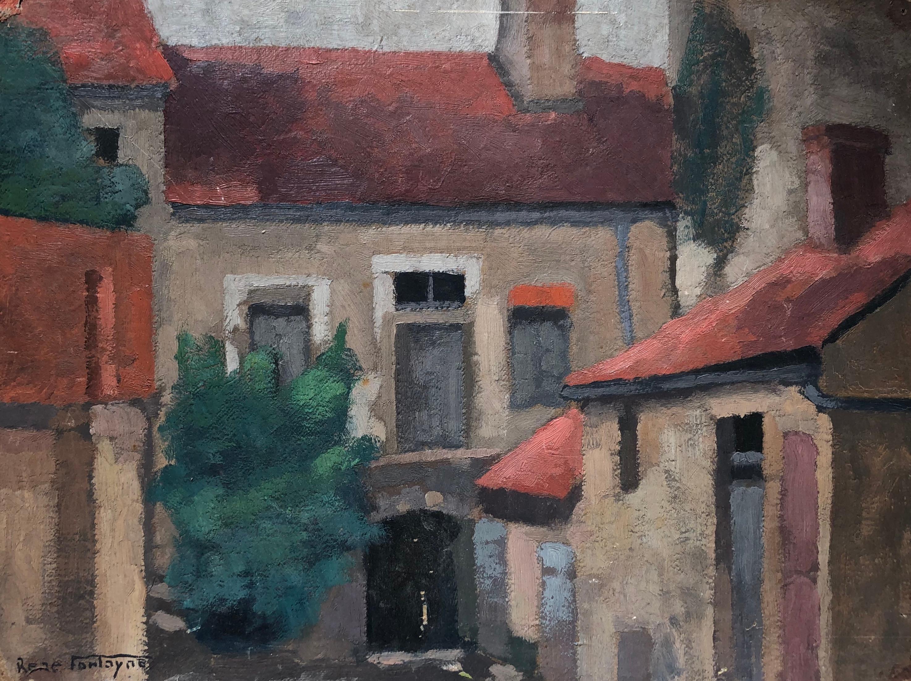 René Fontayne (1892-1952)
Maisons.
Huile sur carton.
Petites rayures, petits manques de peinture.
Coins latéraux gauche endommagés.
28,5 x 38 cm