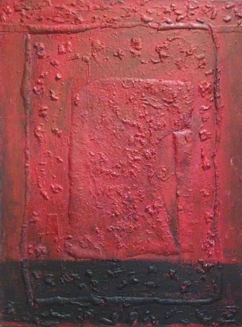 Rene FOSTER Abstract Painting -  The Red Hot Baby 