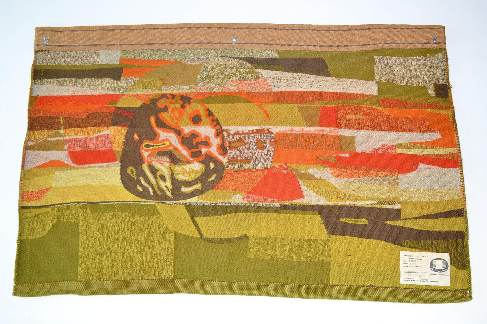 René Fumeron Wandteppich aus Wolle Cosmos für Atelier Robert Four, Frankreich 1960 im Angebot 1
