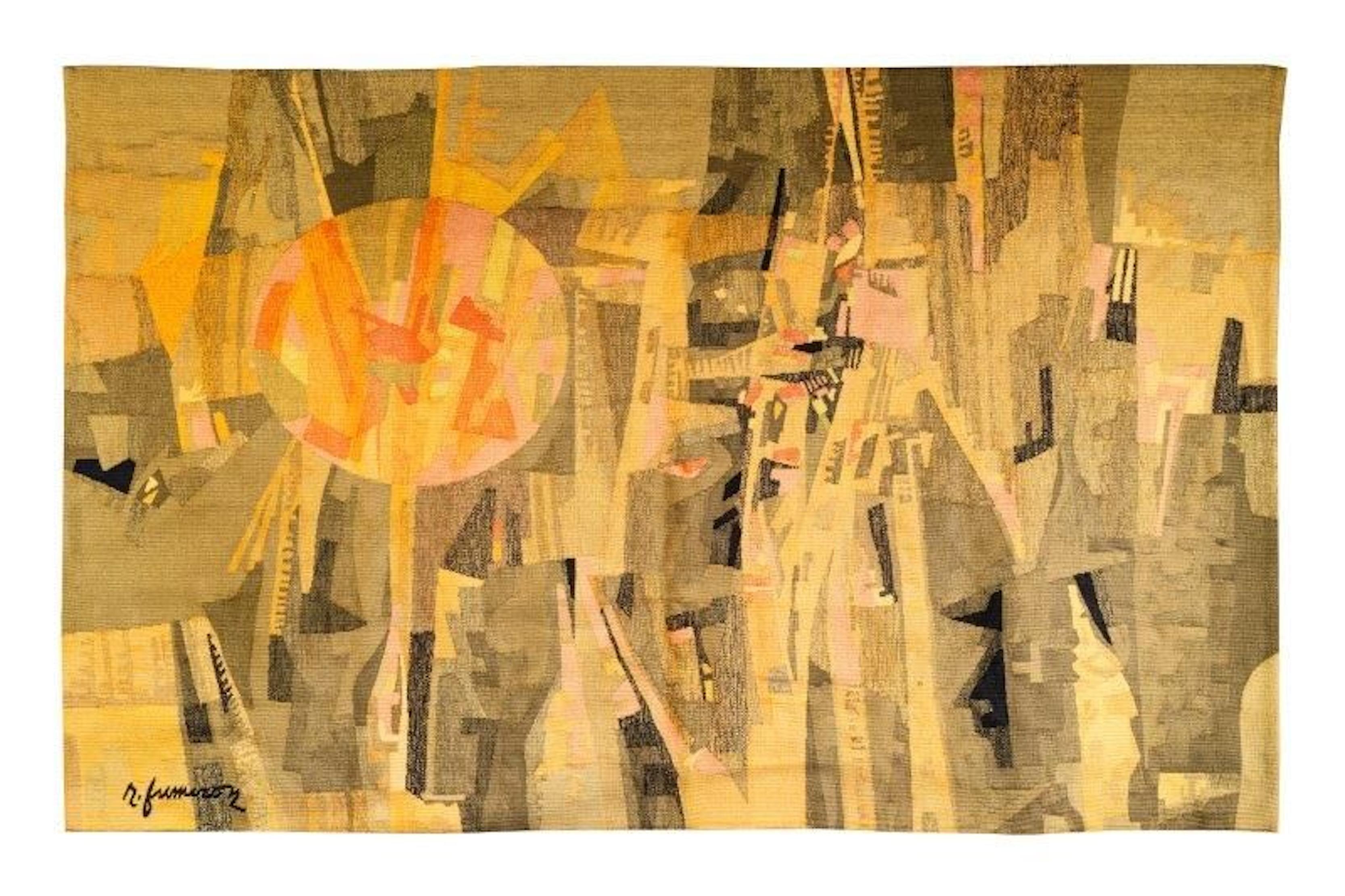 Mid-Century Modern René Fumeron. Tapestry 