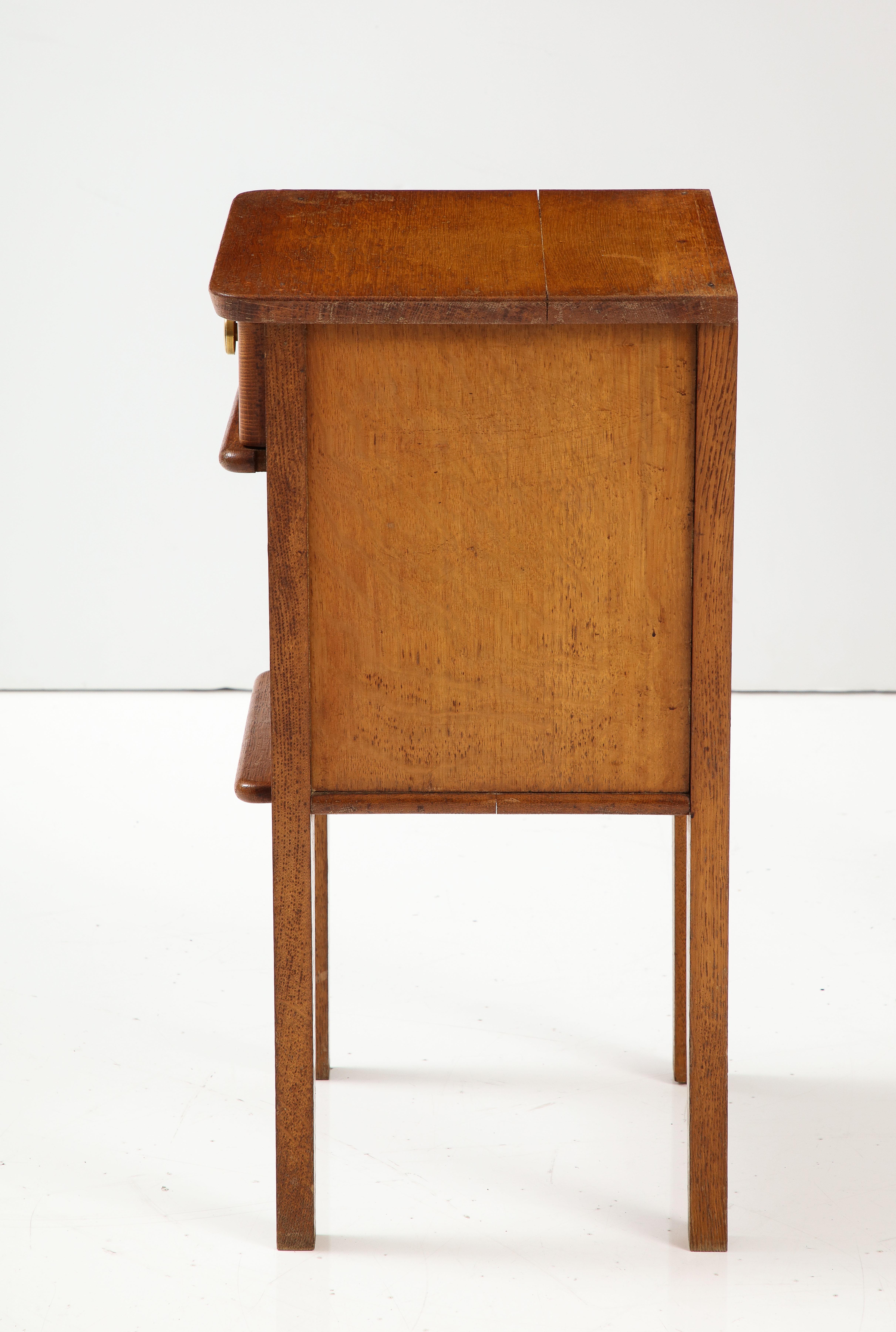 René Gabriel Bed Side Table, Telephone Table w Drawer, France, c. 1946 In Good Condition In Brooklyn, NY