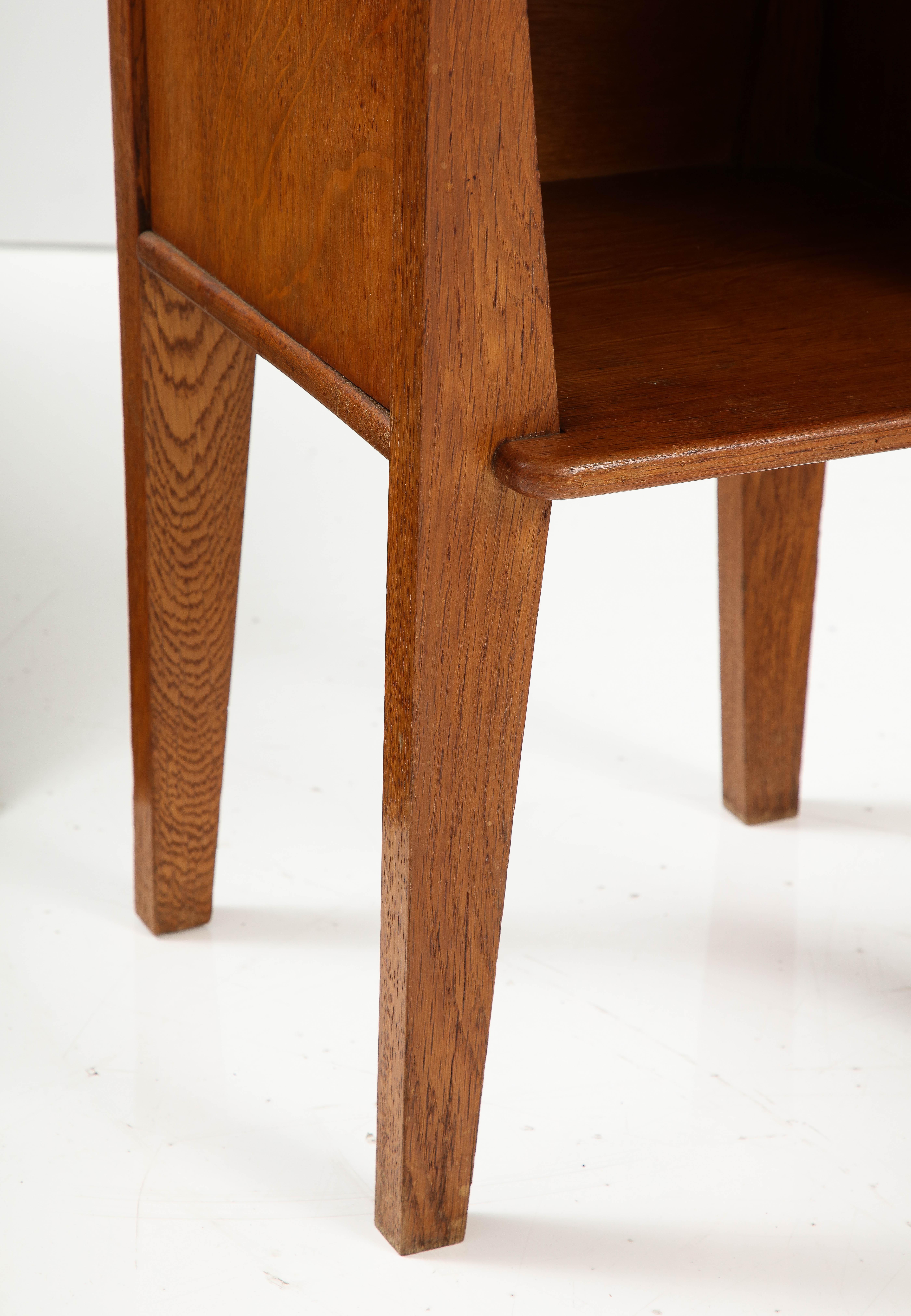 René Gabriel Bed Side Table, Telephone Table w Drawer, France, c. 1946 1