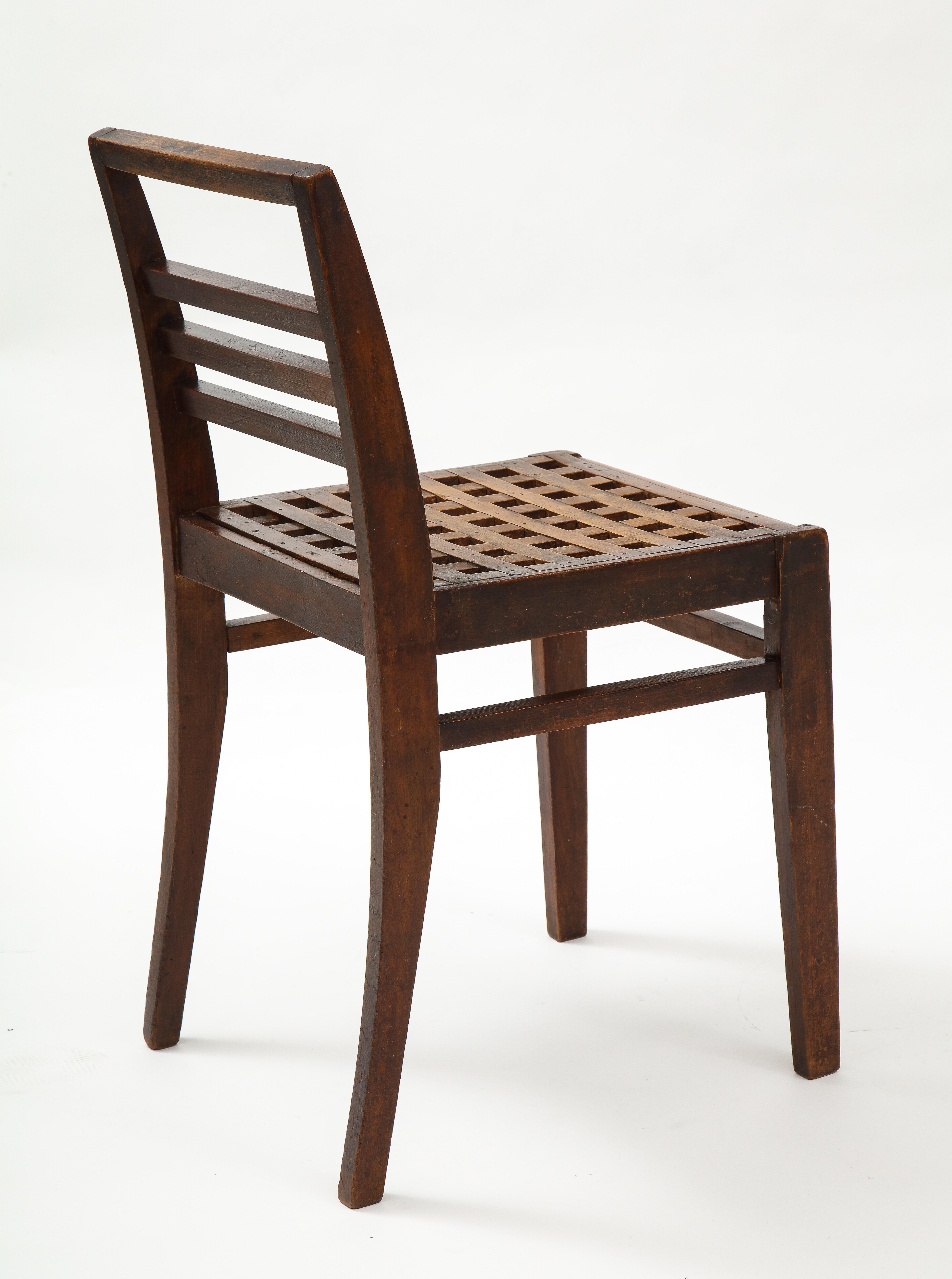 Beech René Gabriel Early Chair, France, circa 1940