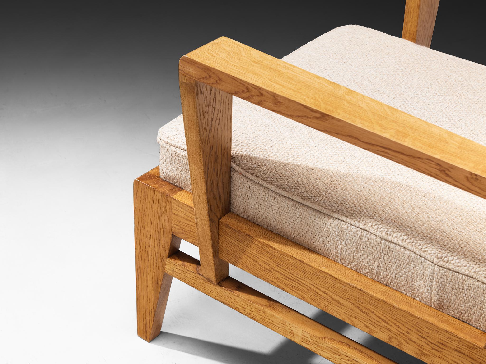 René Gabriel for Lieuvin 'RG178' Lounge Chairs in Solid Wood For Sale 4