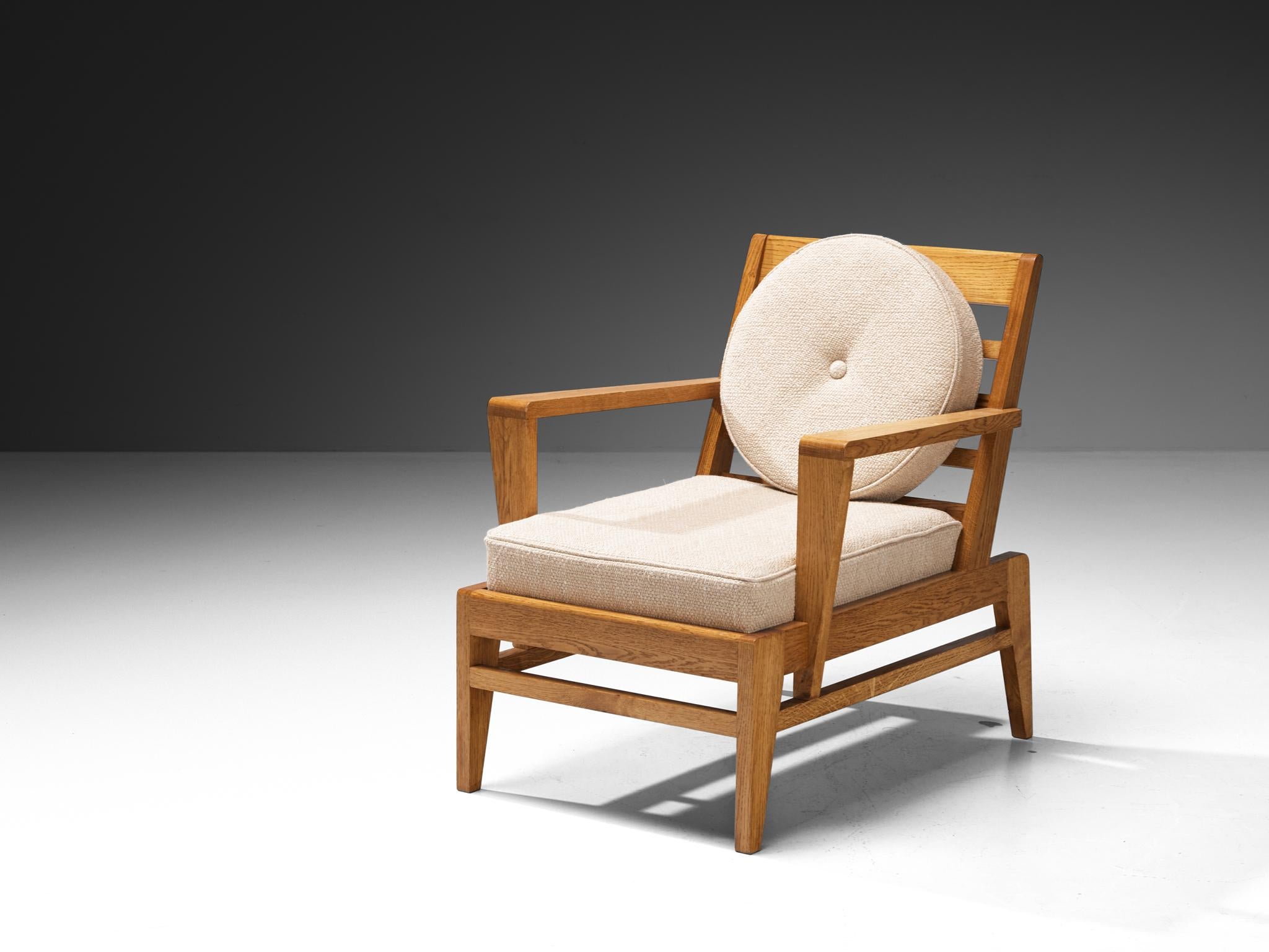René Gabriel for Lieuvin 'RG178' Lounge Chairs in Solid Wood In Good Condition For Sale In Waalwijk, NL