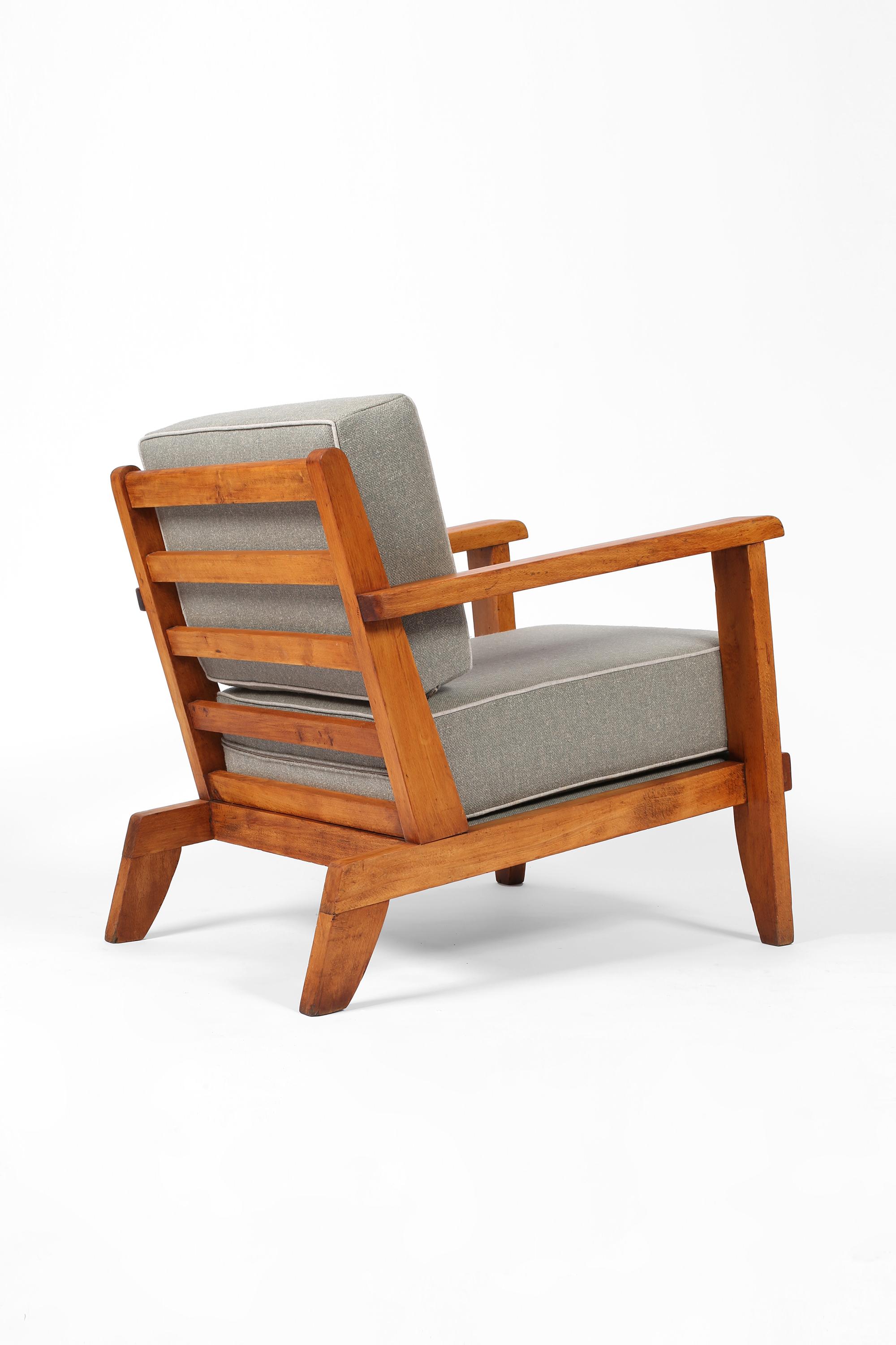 René Gabriel Französisch 1940er Jahre Reconstructivist Sessel im Angebot 1