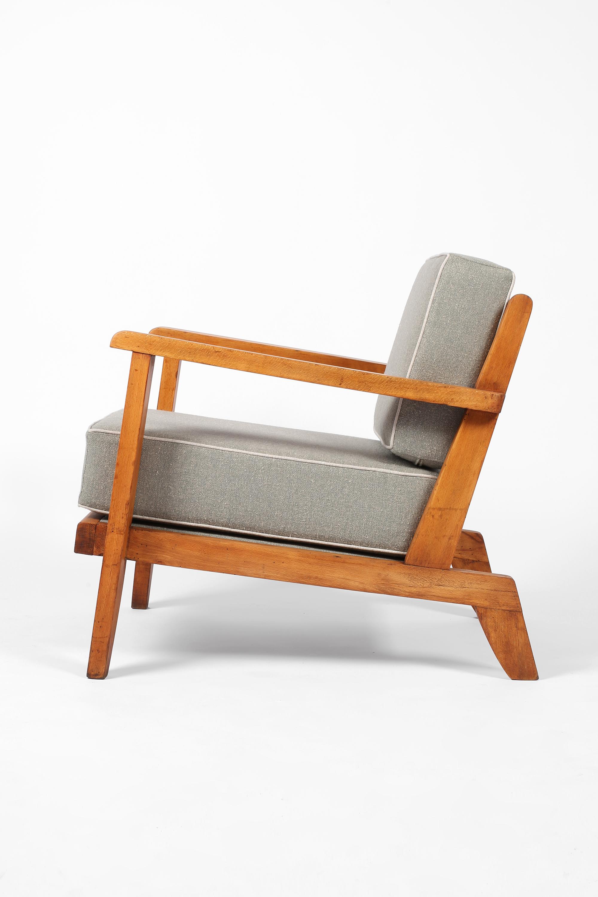 René Gabriel Französisch 1940er Jahre Reconstructivist Sessel im Angebot 2