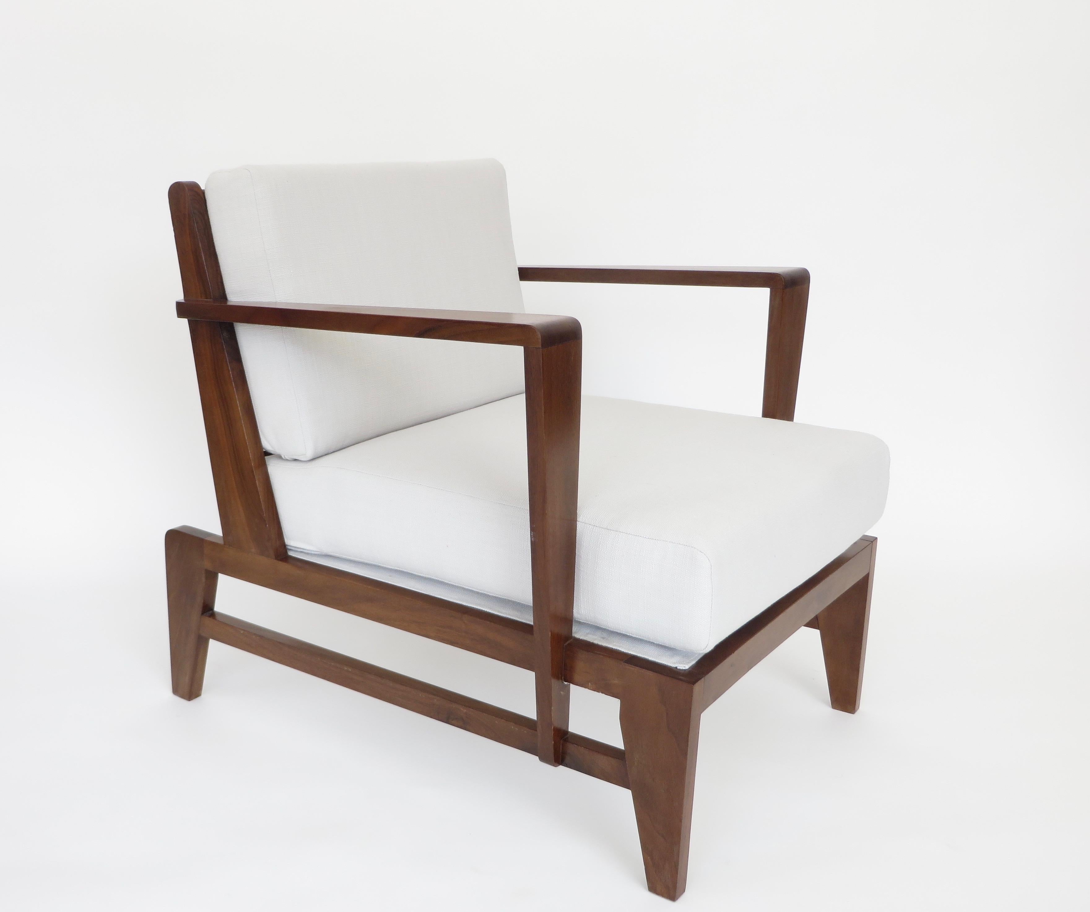 Mid-20th Century Rene Gabriel French Lounge Chairs Reconstruction Period