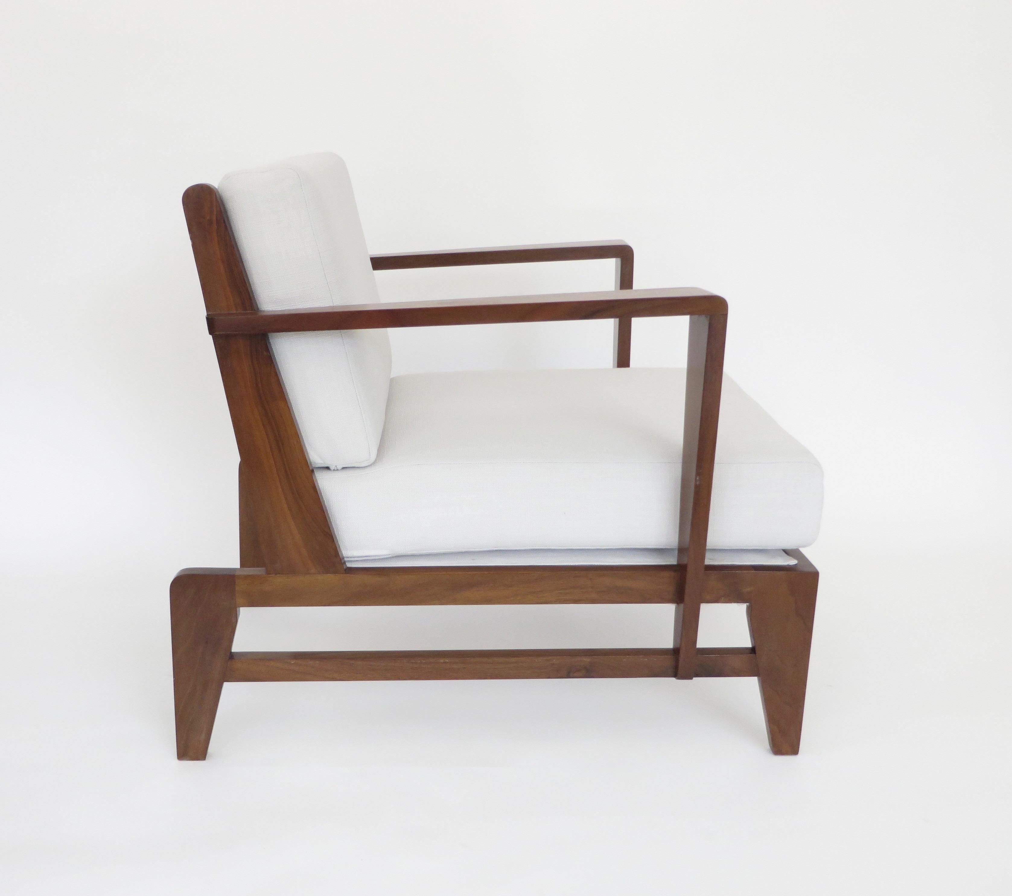 Linen Rene Gabriel French Lounge Chairs Reconstruction Period