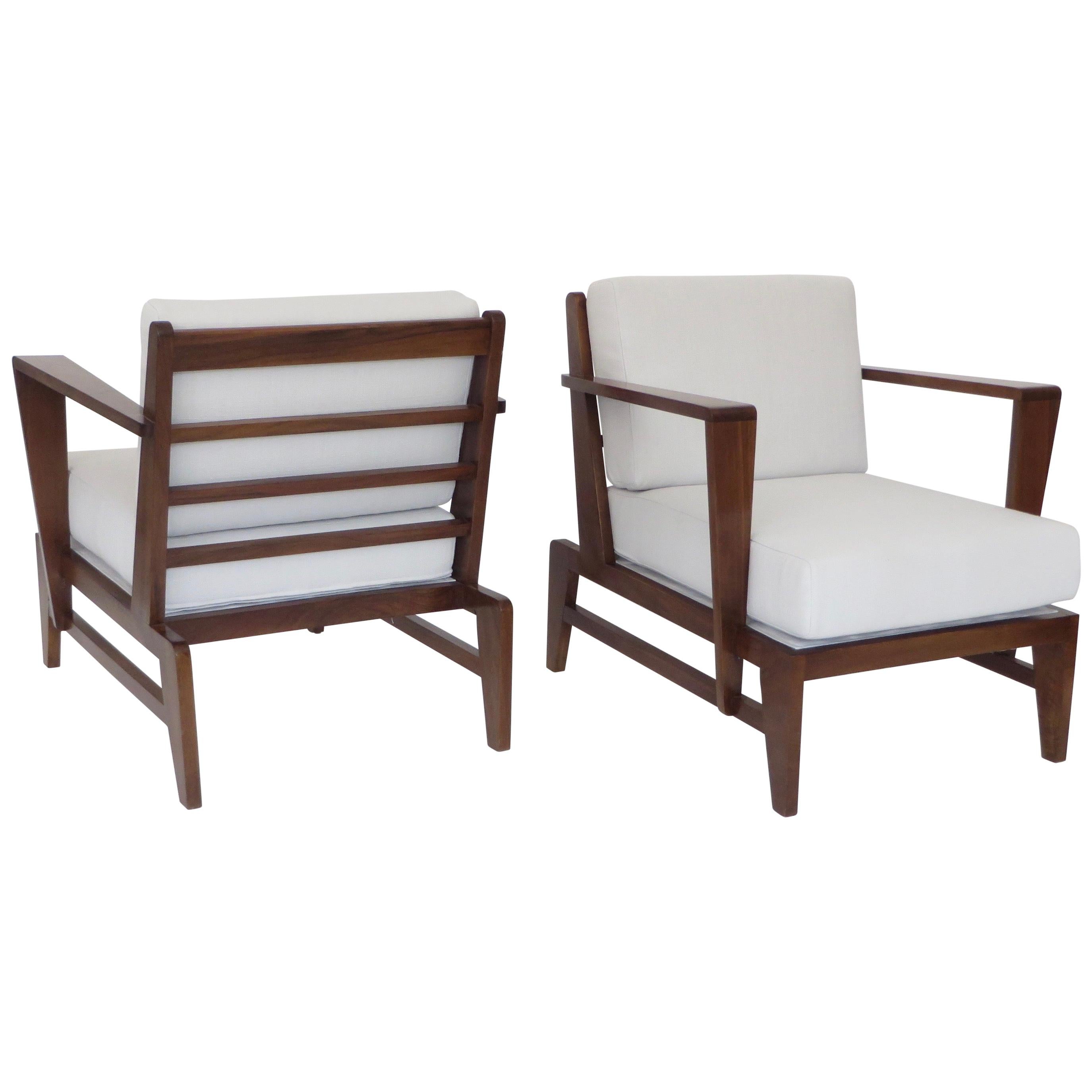 Rene Gabriel French Lounge Chairs Reconstruction Period
