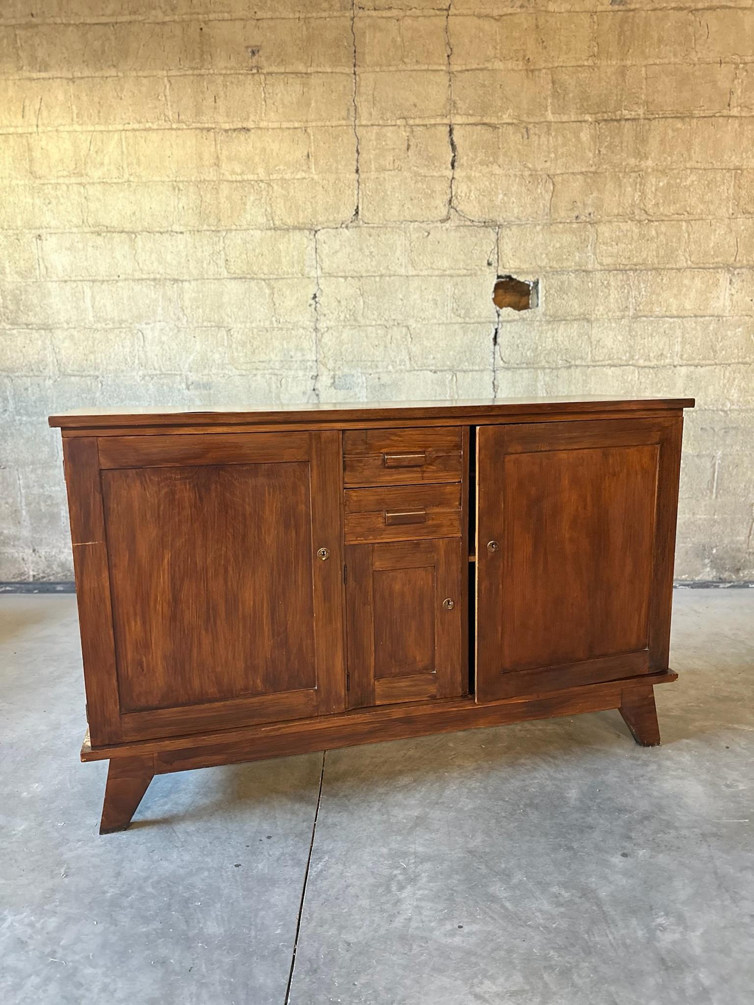 XX secolo Credenza Rene Gabriel in Oak francese in vendita