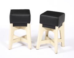 Rene Gabriel Lackierte Hocker, Frankreich 1940'