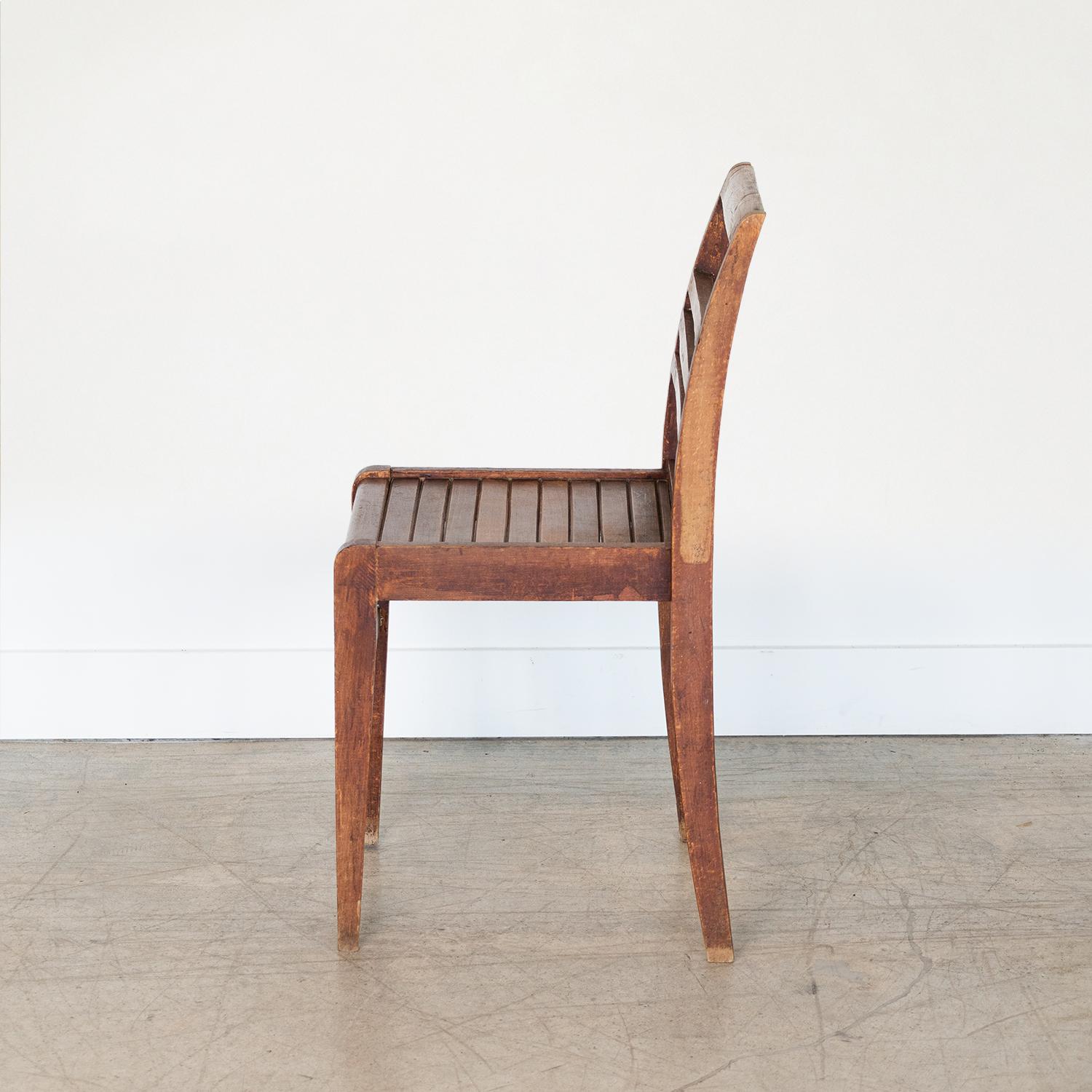 20th Century René Gabriel Oak Chair